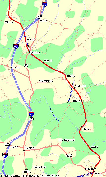 Map of Middle NCR Trail