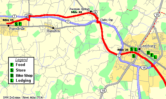 Map of W&OD