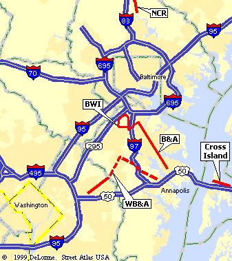 Map of Baltimore Washington Area Trails